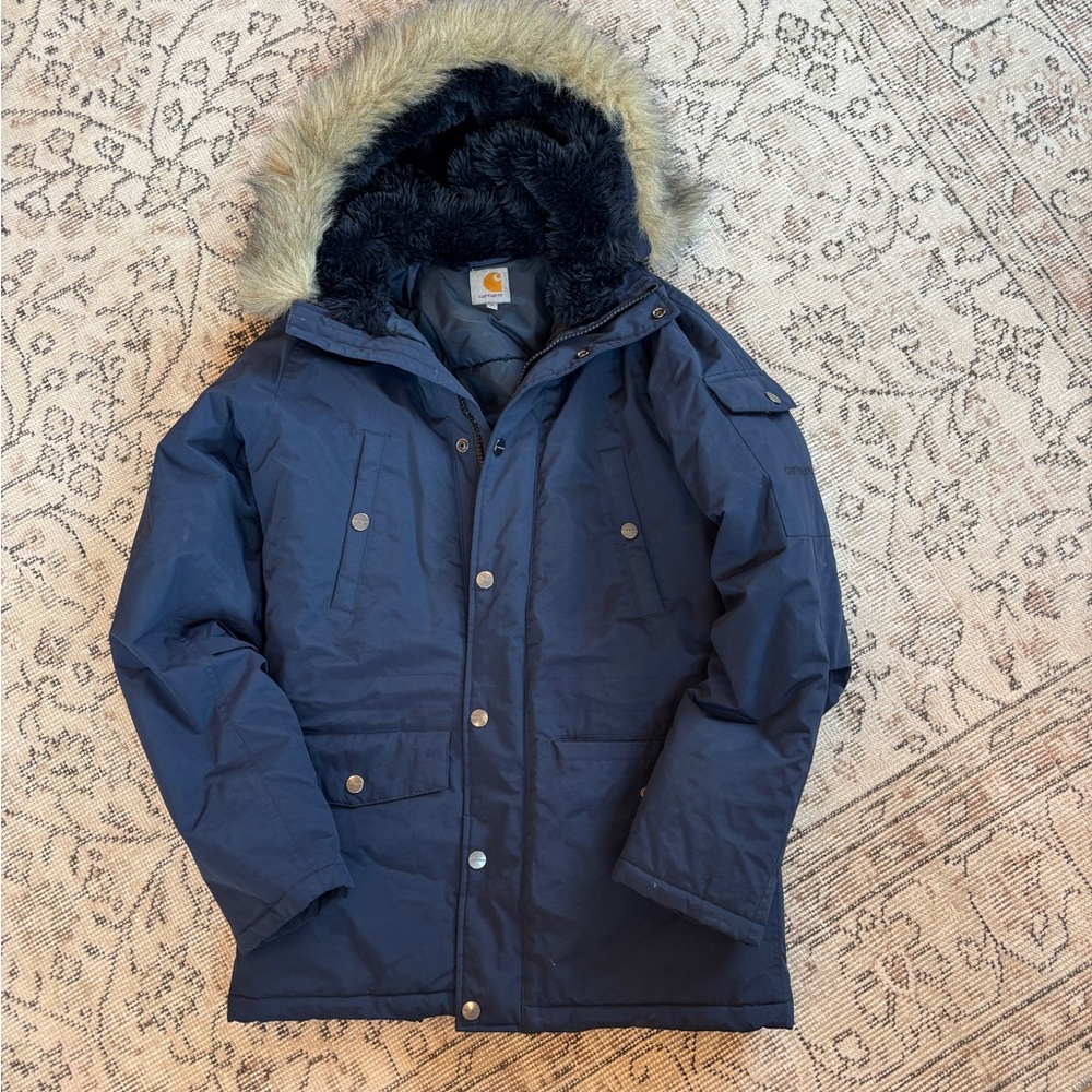 Carhartt Blue Puffer Jacket for Winter